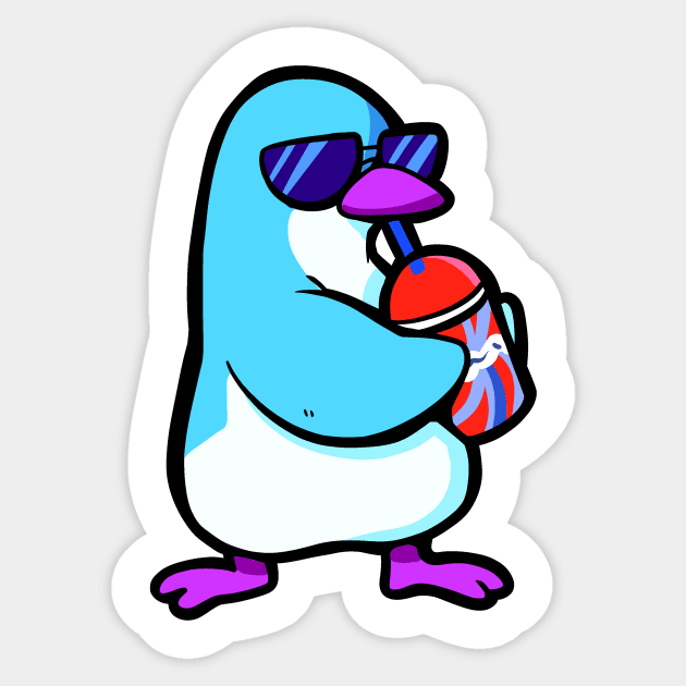 Rad Penguin Sticker by arkay9